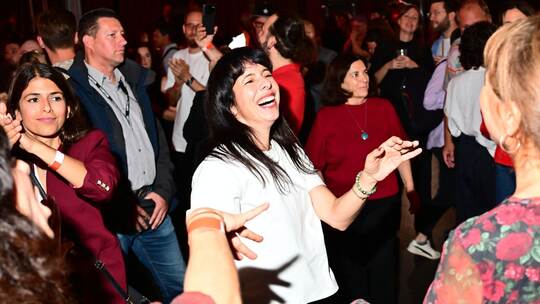 Abgeordnetenhaus-Wahl Berlin - Wahlparty Die Linke Abgeordnetenhaus-Wahl Berlin - Wahlparty Die Linke