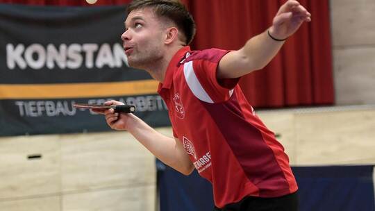 Der TTC Mutschelbach mit Kenan Hrnic gewann seine erste Begegnung der neuen Saison in der Tischtennis-Oberliga gegen Sillenbuch.