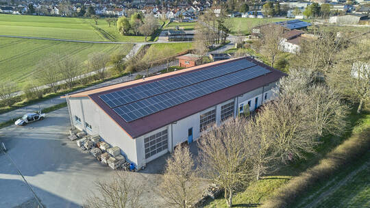 PV-Anlage auf dem Bauhof.