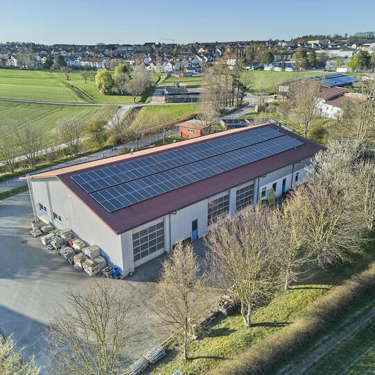 PV-Anlage auf dem Bauhof.