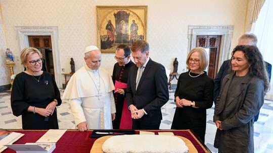 Papst mit dem Ministerpräsidenten