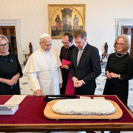 Papst mit dem Ministerpräsidenten