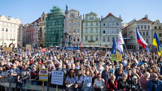 Proteste in Prag Proteste in Prag