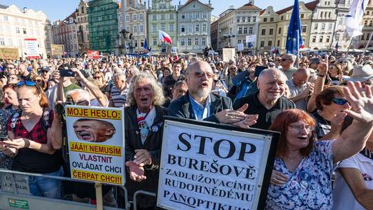 Proteste in Prag Proteste in Prag