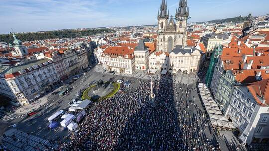 Proteste in Prag Proteste in Prag