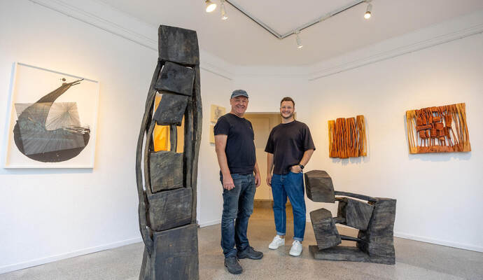 Alle auf einer Linie – aber anders: Familie Göhringer stellt in der Galerie Brötzinger Art aus