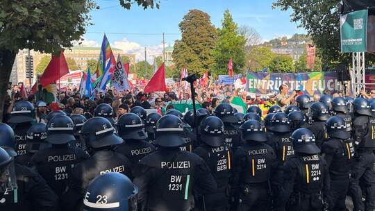Demonstration in Stuttgart