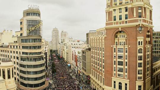 Demonstration gegen hohe Mieten in Madrid Demonstration gegen hohe Mieten in Madrid