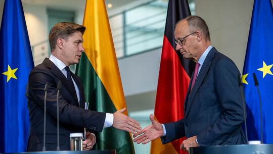 Litauens Ministerpräsident Sinkevicius bei Kanzler Merz Litauens Ministerpräsident Sinkevicius bei Kanzler Merz
