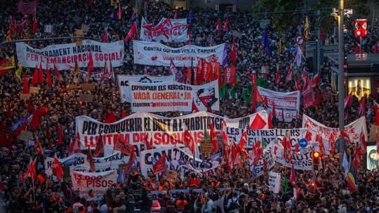 Protest gegen Wohnungsnot in Spanien