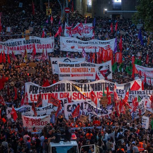 Protest gegen Wohnungsnot in Spanien