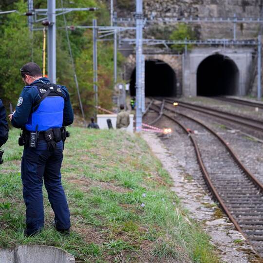 Feuer an Schweizer Zugstrecke