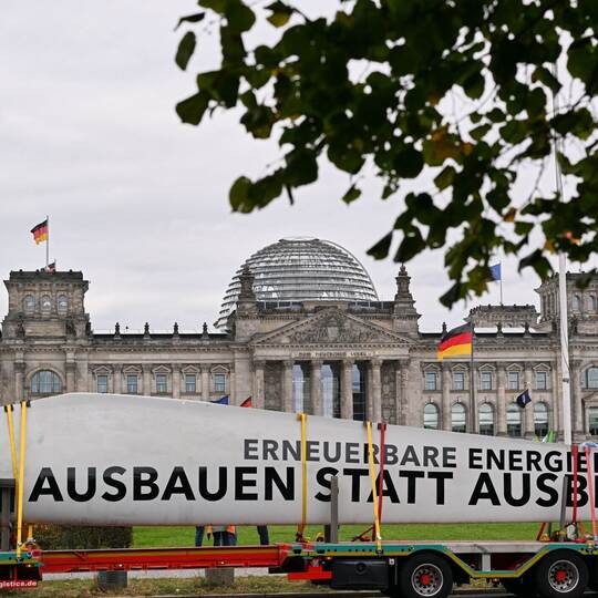 Demonstration für Erneuerbare Energien