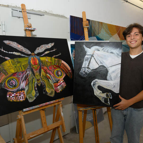 Richard Trautz ist Teilnehmer eines Kunstkurses im Atelier von Sandra Carvajal Starling und zeigt im Rahmen der „Offenen Atelier