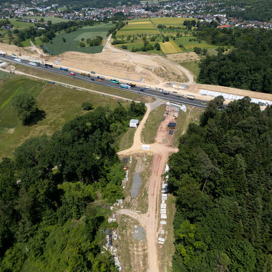 Baustelle A8 Nieferner Brückchen