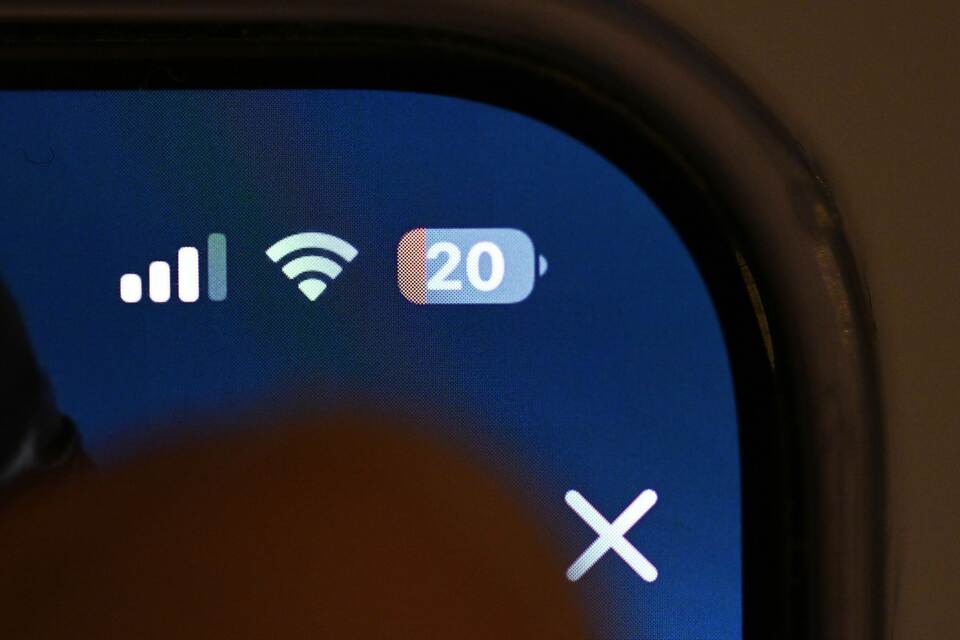 Handyakku bei 20 Prozent Handyakku bei 20 Prozent