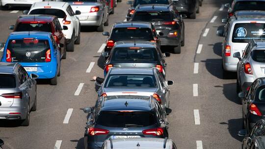 Stau auf der Autobahn Stau auf der Autobahn