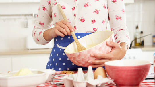 Woman Baking In Kitchen