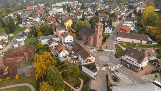 Schömberg Luftbild Ortsmitte