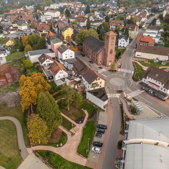 Schömberg Luftbild Ortsmitte