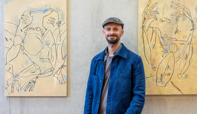 Zeichnungen voller Geheimnisse: Thomas Sterzer stellt in der Raphael-Kirche aus