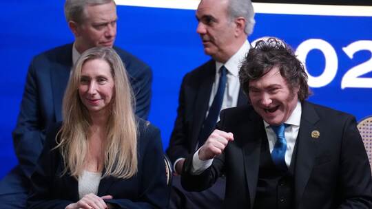 Javier Milei und seine Schwester Karina Milei Javier Milei und seine Schwester Karina Milei