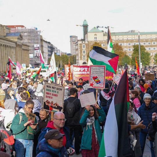 Demonstration «Free the Ulm 5» in Stuttgart