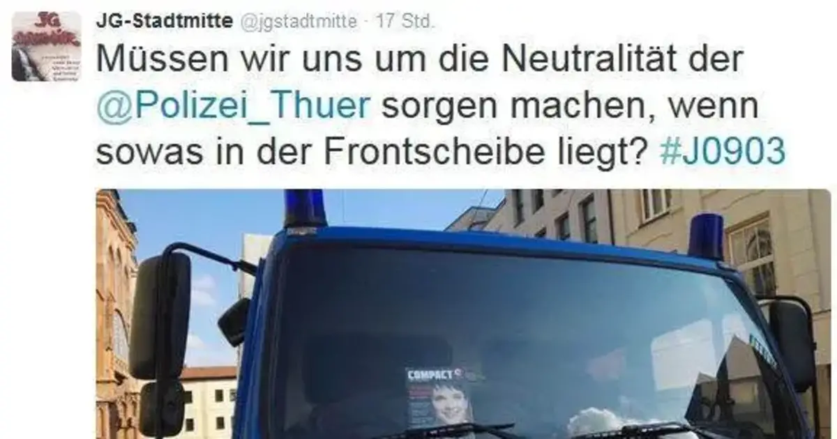 Rechte Zeitschrift in Einsatzwagen - Polizei entschuldigt sich ...