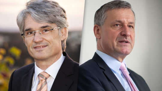 Stadtrat Michael Schwarz (Freie Wähler, links) hat am Montagabend im Pforzheimer Gemeinderat ungewollt die Rede von Fraktionsche