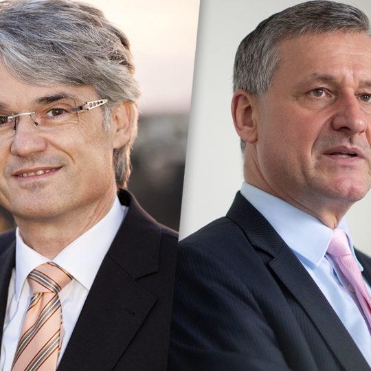 Stadtrat Michael Schwarz (Freie Wähler, links) hat am Montagabend im Pforzheimer Gemeinderat ungewollt die Rede von Fraktionsche