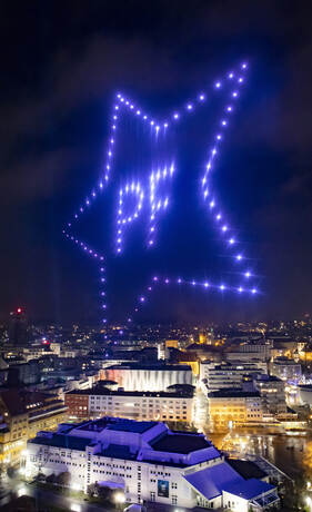 PZ-Logo, ein Herz und viele Botschaften - so spektakulär war die