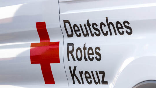 siegen, nrw/germany - 10 08 19: drk sign in siegen germany