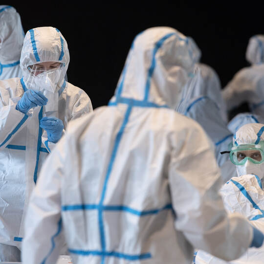Coronavirus - Testzentrum in Rheinland-Pfalz
