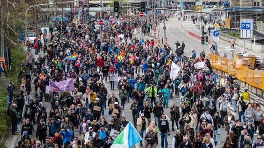 Demonstration in Stuttgart