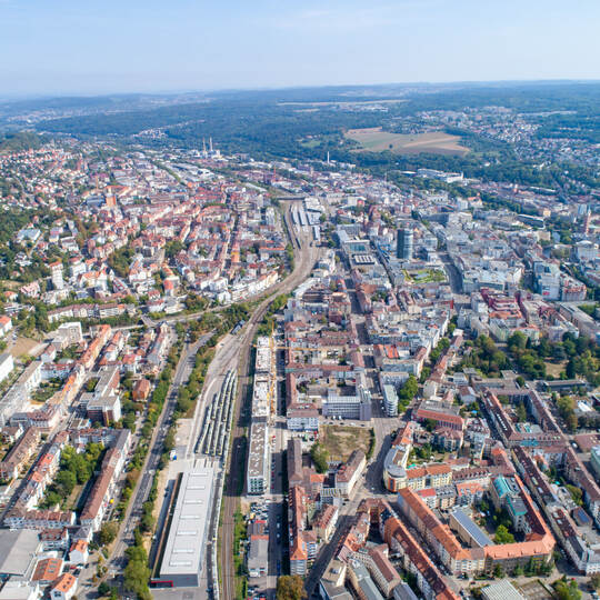 Luftbild Pforzheim Innenstadt Oststadt Buckenberg
