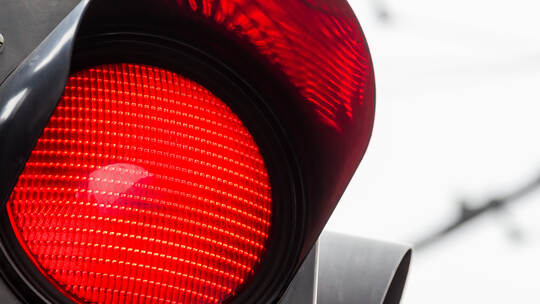 Verkehrsampel mit Rotlicht