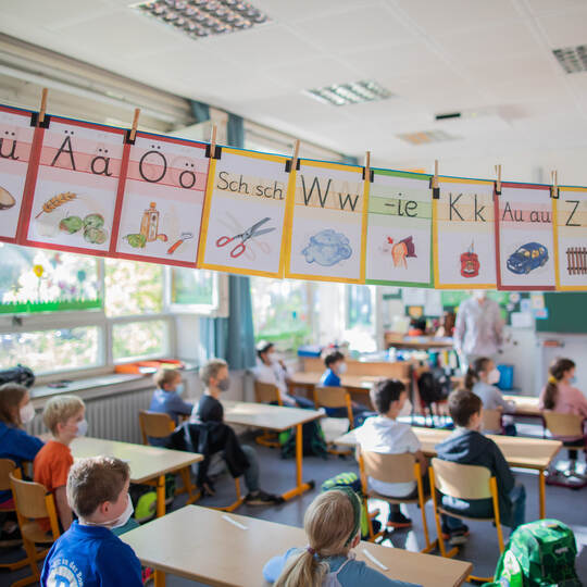 Schüler zurück im Präsenzunterricht