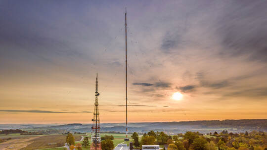 Mühlacker im Sonnenaufgang um 7:45
