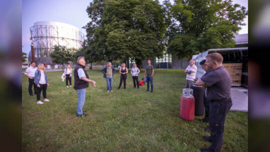 Gasometer Heißluftballon