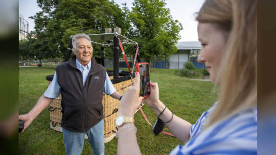 Gasometer Heißluftballon
