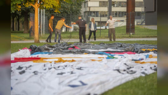 Gasometer Heißluftballon