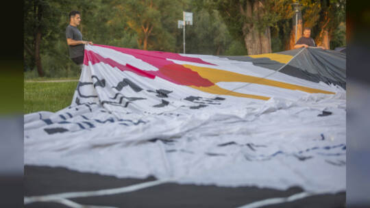 Gasometer Heißluftballon