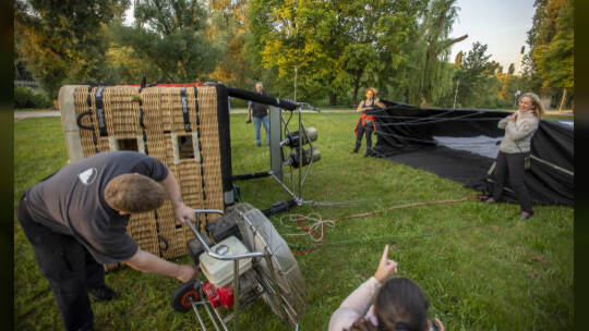 Gasometer Heißluftballon