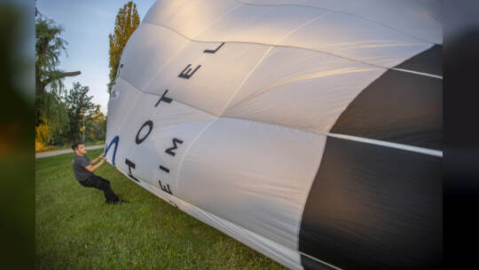 Gasometer Heißluftballon