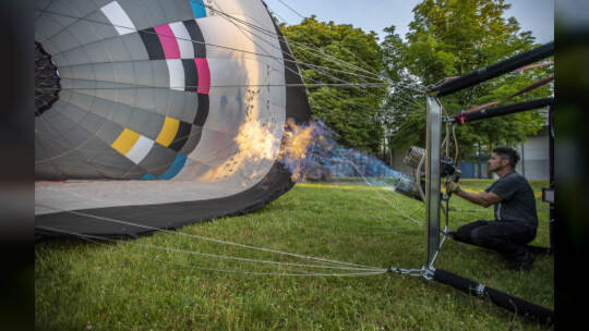 Gasometer Heißluftballon