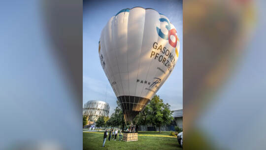 Gasometer Heißluftballon