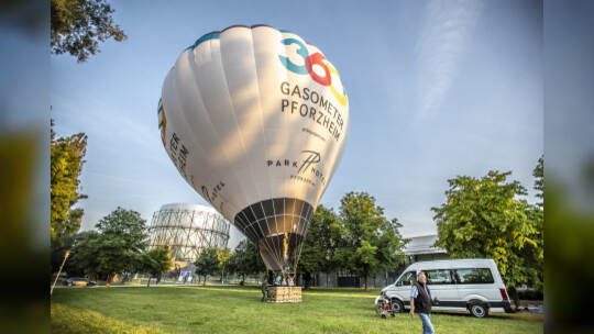 Gasometer Heißluftballon