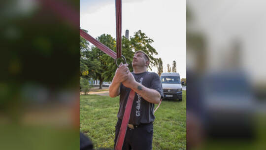 Gasometer Heißluftballon