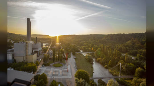Gasometer Heißluftballon