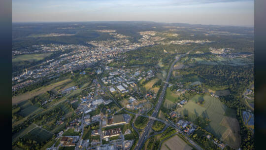 Gasometer Heißluftballon